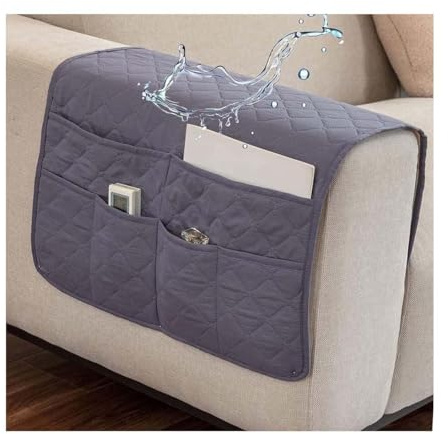 YNJJKA Couch Armlehne Schutz Sessel Schonbezüge Sofa Armlehnenschoner Armlehnenbezüge Anti-rutsch Liegestuhl Sesselschoner Armkappen Für Stühle Relaxsessel Armlehnen Bezug(Gray)