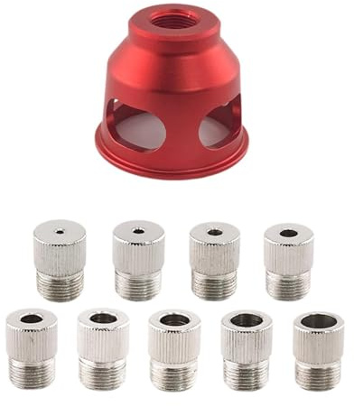 Harilla Kit de guide de perçage autocentrant pour trous de gabarit, perforateur vertical, de poche, fixation en acier inoxydable avec douilles de, Rouge