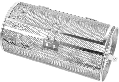 Gadpiparty Stainless Steel Rotisserie Oven Basket Lightweight Portable Rolling Grill Cage with Buckle Lock Large Opening for Air Fryer Oven Bbq Outdoor Family Picnic