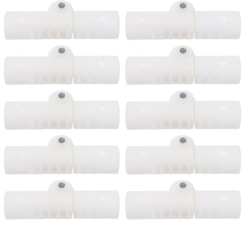 ORFOFE Raccords de Charnière Blancs en Plastique pour Support de Bassin Pliable – Kit de 10 Pièces Universelles pour Cadre de Bassin, Joints de Tuyau Résistants, Accessoires de