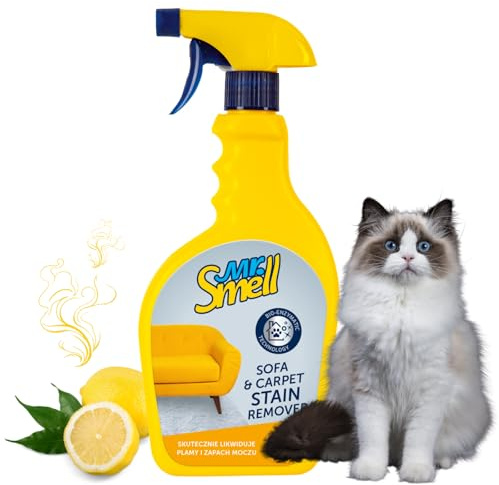 MR SMELL Urine Stains Spray per Rimuovere Le Macchie di URINA di Cani e Gatti da TAPPETI e Tessuti'