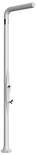 ouche Traditionnelle Arkema Funny Yang T225 Douche en Polyéthylène HD Accessoires Chromés Douche d'Intérieur Exterieur Double entrée Eau Froide et Eau Chaude T225 9003 Blanc