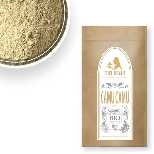 Camu Camu Pulver BIO 500g | EDEL KRAUT - 100% naturreines PREMIUM Camu Camu - frei von jeglichen Zusatzstoffen aus kontrolliert biologischem Anbau