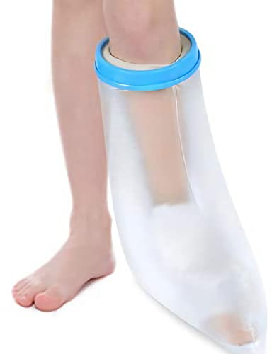 Protection Platre Jambe Etanche, Haofy 1 Housse de Protection pour Douche Adolescente Sac Douche Platre Pour Orteil, Cheville, Blessure au Pied, Brûlures