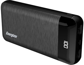 Energizer 20000mAh Power Bank Battery Charger | LCD Display, Rapid Charge, Dual Input, LCD Indicator: UE20058