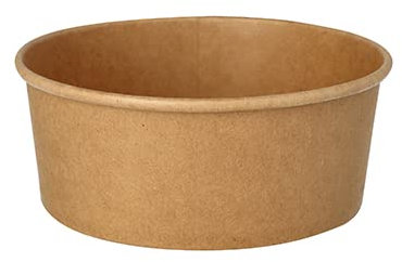 PAPSTAR 300 Insalatiera, Ciotole per Insalata, Cartone Rotondo, 750 ml, Ø 15 cm, 6 cm, Marrone