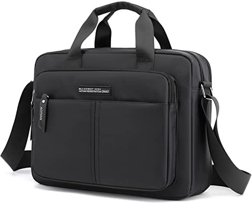 zhongningyifeng Herren Umhängetasche Nylon Crossbody Schultertasche Wasserdicht Schwarze Freizeittasche für Arbeit Reisen Schule