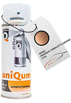 uniQum Autolack Spraydose fürs Auto für SKODA ORANZOVA TERRACOTTA/ORANGE LF2U Autolack Reparatur 400 ml