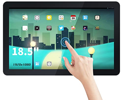 TouchWo 18.5 inch Android 11.0 Touchscreen Industrial PC, 16:9 Display 1920 x 1080P, WiFi and Built-in Speakers, RK3568 4GB RAM & 32GB ROM, Smart Board for Classroom, Meeting & Game