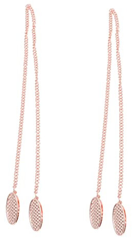 BESTonZON Serviettenclips Lätzchenhalter Rosegold 2 Stück Edelstahl Mit Langem Kettenserviettenseil Für Alltag Und Party