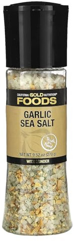 Foods, Garlic Sea Salt Grinder, 9.52 oz (270 g), California Gold Nutrition