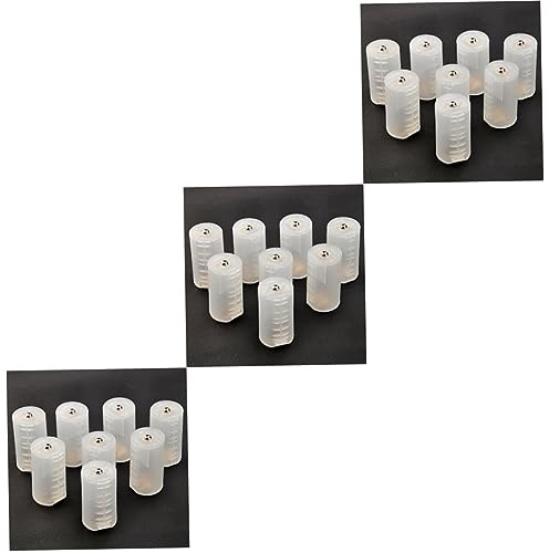 Hemobllo 24pcs d Battery Adapter Rechargeable Battery Converter Case Hard for Emergencies