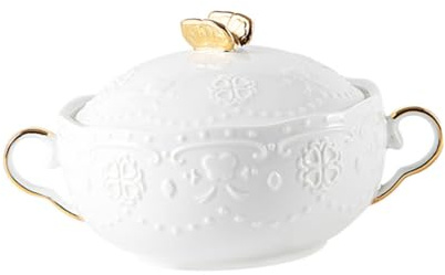 MAGICLULU 1 Satz Amphora Vogelnestschale terrine mit deckel porzellan Schmortopf Keramik Dessertschalen amphoren backofen salatschüssel Zittern Suppentopf eine Schüssel Suppe Suppenschüssel