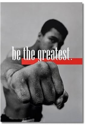 DeBage Poster & Drucke Poster Boxer Mike Tyson Muhammad Ali Motivation Zitat Home Decor Printed Pictures 50x70cm Ohne Rahmen