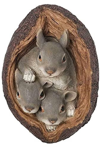 Cndiyald Squirrel Polyresin Escultura Estatua de árbol de árboles Arte Decoración de Jardines Artesanía de jardín Decoración de árboles Estatua de Ardilla