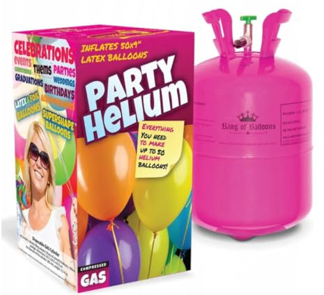 Original Bombona de Helio Maxi para 50 Hinchables. Decoración. Regalos Baratos para Fiestas de Cumpleaños, Bodas, Bautizos, Comuniones y Eventos. AB