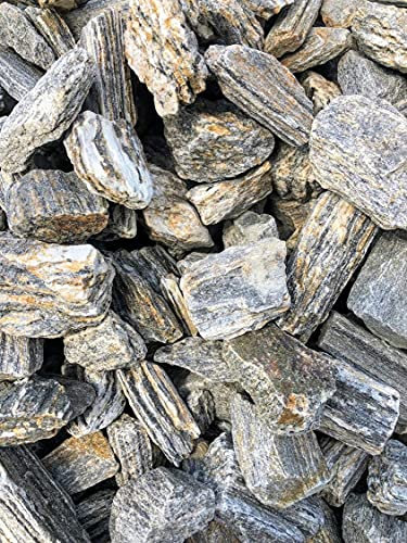 Generisch Dekosteine Steine Gneis Steinrinde 31-63mm 20 kg Zierkies Kies Garten Dekosteine Gemischter Flusskies für Vasenfüller, Landschaftsbau, Aquarien & Garten
