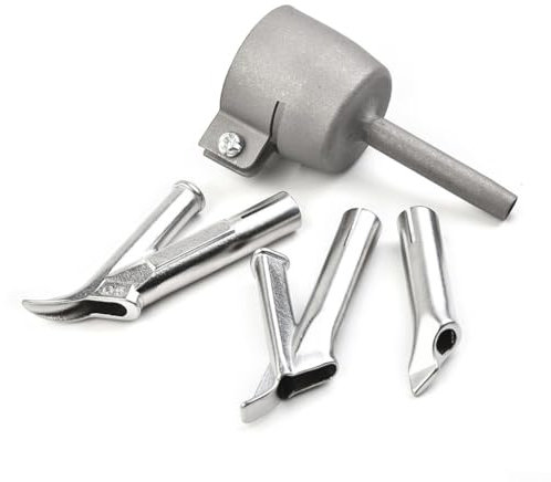 Lot de 4 buses de soudage rapides, kit de soudure en plastique à air chaud, buse ronde triangulaire en forme de Y, pointe de soudure rapide pour soudage de feuilles en plastique PVC (35 mm)