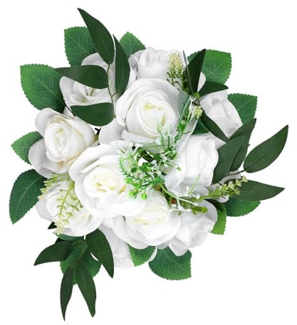 ULDIGI Blumen-mittelstück Für Hochzeiten – Künstliche Rose Blumenstrauß Aus Kunstblumen Für Partydekorationen Drinnen Und Draußen