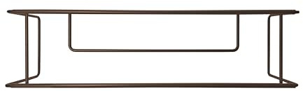 CM Garden - Balconcillo para Macetas, Portamacetas Ventana, Protector de macetas Ventana, Extensible 62-101 cm, Acero Lacado, Marrón Forja | Incluye Tornillería