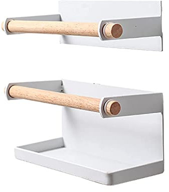 Regenschirmständer aus Eisen und Holz zur Wandmontage, mit Stauraum für Eingang, Schlafzimmer oder Flur, weiße Farbe, Schirmständer und Halter für Organisation
