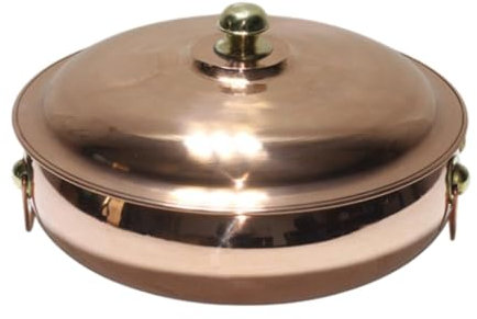FytStycale Stieltopf Kochtopf 28 cm, Reiner Kupfertopf mit Antihaftbeschichtung für Herd, Induktionskochtopf Kupfer Kochgeschirr für Haushalt Restaurant, Stil b - 28 cm