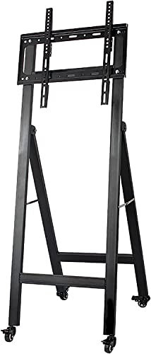 SQMGFA Mobile TV Cart, Rolling Tv Stand For 32-55 Inch Flat/Curved Screen TV, Max V-E-S-A 400x400mm, With Load Capacity Up To 45kg/99lbs TV Mount TV Stand