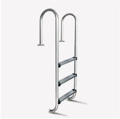Échelle De Piscine, Marchepied De Piscine, Échelle De Piscine Hors Sol Inclinée, Marchepied Enterré en Acier Inoxydable À 2/3 Marches, Facile À Utiliser(3Step)