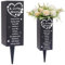 CREATCABIN Jarrones de Cementerio para Tumbas, de Metal, con Pinchos, para Flores, Conmemorativos, Funerarios, para Tumbas, con Forma de Corazón, Color Negro, para Plantas de Exterior, 3x7.9,(5) cm