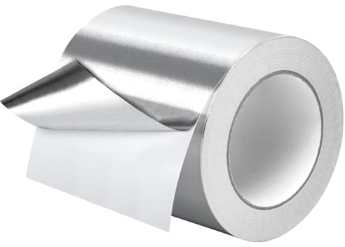 DGSL Aluminum Foil Tape, 4in x167ft(3.9 mil) Silver Metal High Temperature Heavy Duty HVAC Tape for Ductwork, Sealing, Patching, HVAC