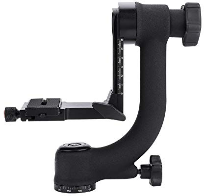 Qukaim 360 Degree Panoramic Gimbal Tripod Ball Head Mount for Camera Telephoto Lens, Adjustable Gimbal Tripod Head, Compatible with Tripods, Lightweight, Versatile Design