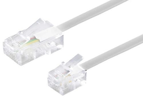 1aTTack.de 1x 6m - Telefonkabel RJ11 (6/4) auf RJ45 (8/4) Modularkabel Stecker Westernstecker für Telefondose Modem Router Fax ISDN DSL VDSL Internet
