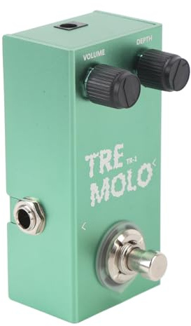 Alomejor Pédale de Trémolo, Vintage Sweet Dynamic Guitar Bass Effet de 6,35 Mm Sortie pour les Performances Intérieures en Plein Air