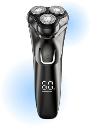 orzym Rasoir électrique V1 Pro – Lames 4D ultra-précises et tondeuse intégrée pour un rasage net et confortable Lames Rotatives, Rasage Ultra - Précis Sans Irritation, Utilisation Humide/Sec