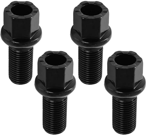 Wheel lug bolts Compatible With VW For Beetle For Golf For M14x1.5 28mm WHT002437 431601139A Car Wheel Bolts Lug Nuts(Black)