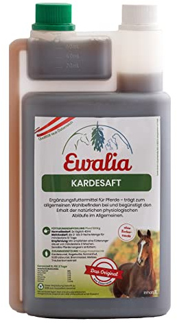 Ewalia Kardesaft | 1 l | Ergänzungsfuttermittel für Pferde | Mit Kardewurzel & Hagebutte