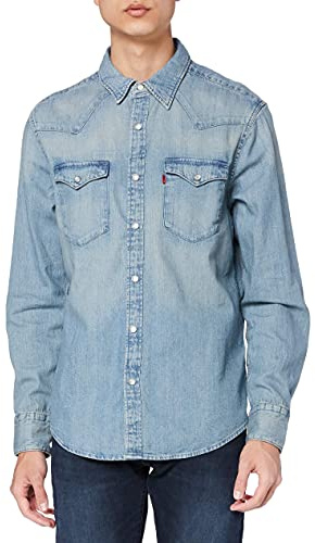 Levi's Barstow Western Standard Camisa Hombre, Red Cast Stone, S