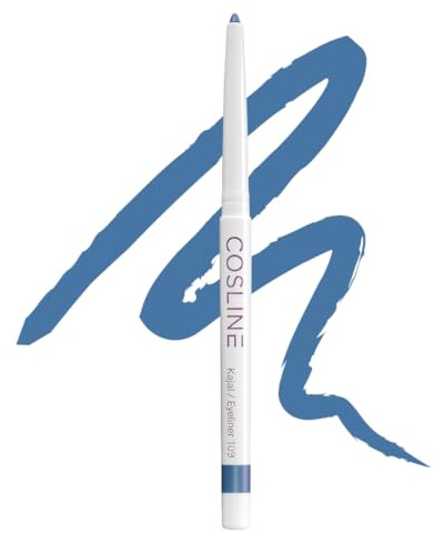 COSLINE Kajal Eyeliner Jeansblue 109, Wasserfest, Cremig, Stark pigmentiert