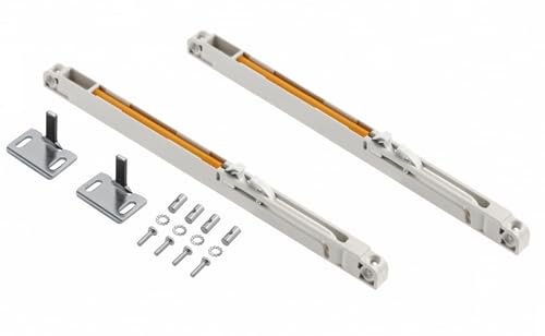 Wardrobe Sliding Door Track Gear System Kit - Tracks 1700mm, 2300mm or 2700mm (Soft Close system (1 pair) 30 kg END DOORS)