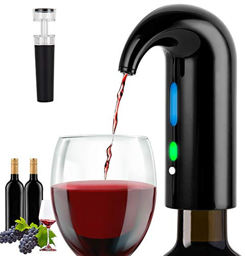 Electric Wine Aerator, Electric Wine Dispenser with Wine Pump Vacuum Stopper,Automatic Wine Aerator Pourer, Wine Accessories for Wine Enthusiast