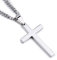 Cross Necklace for Men Women, 316L Stainless Steel Cross Pendant Necklace with Chain-50+5CM | Silver / Gold / Black Cross Chain Necklaces Easter Gifts for Birthday Christmas Thanksgiving Day, Silver
