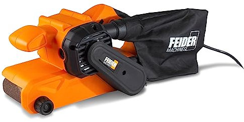 FEIDER Ponceuse à Bande 900 W Variateur de Vitesse, Bande 76 x 533 mm, Poignée Soft Grip, Adaptateur Aspirateur, Câble 2 m – FPB900W