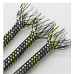 1M 4mm 8mm 12mm Braided Cable Sleeve PP Cotton PET Yarn Mixed Expandable Flexible Insulate Line Protector Wire Wrap Sheath (Color : Yellow White Grey, Size : 4mm)