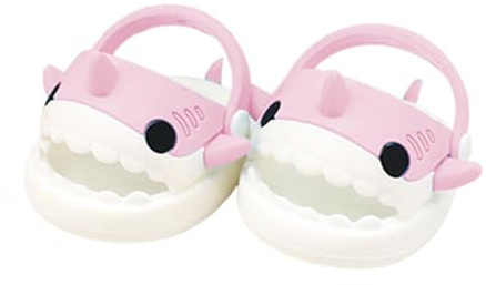 niannyyhouse Plüschpuppe, Hai-Schuhe, Sandalen, Hausschuhe, 20,3 cm, weich, gefüllt, Spielzeug, Zubehör, 20,3 cm, Rosa