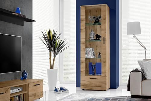 Komodee Vitrine Alessandria Wotan/Wotan 60x192x42 cm