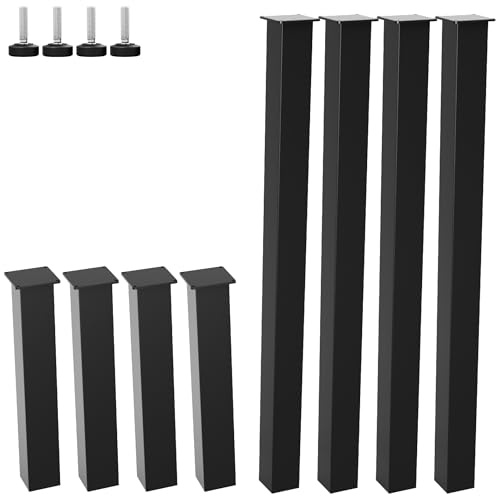 MetaloPro Möbelbeine Melmak Flat Höhe 72cm – Blickfang | Hochwertiges Metall, ideal für Tischbau und Sofabau, hohe qualität, vielseitig, höhenverstellung, edles design