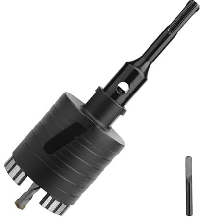 Corona de perforación de 50 mm con alojamiento M16, adaptador SDS Plus de 110 mm para mampostería, ladrillo, piedra, put