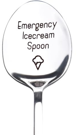 Funny Ice Cream Spoon Gift for Husband Wife Ice Cream Lover Gifts for Mum Dad Christmas Birthday Gift for Best Friend BFF Friendship Gifts for Sister Brother Spoon