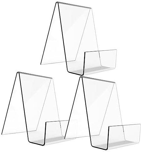 Lurrose 3stücke Teilige Acryl-buchstaffelei Zum Aufbewahren Durchsichtige Acryl-bücherregal Mit Einfacher Handhabung Multifunktionaler Buchhalter Für Täglichen Gebrauch