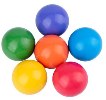 GERUI 6 X Holzkugeln Regenbogen, Regenbogenkugeln, lustige Kinderspielzeuge, Kinder Pädagogisches Lernspielzeug, Vorschul-Lernmaterial für Kinder